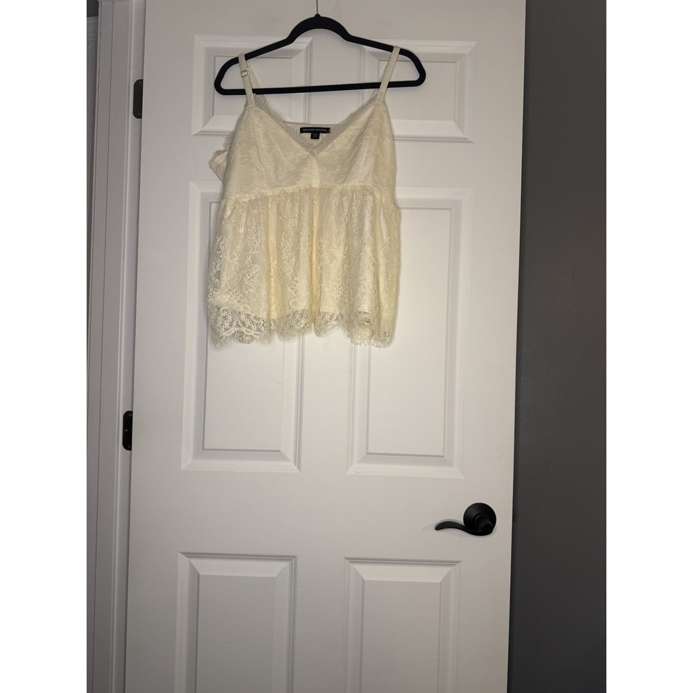 Boston Proper Lace Babydoll Cami Tank Top Xl Cream